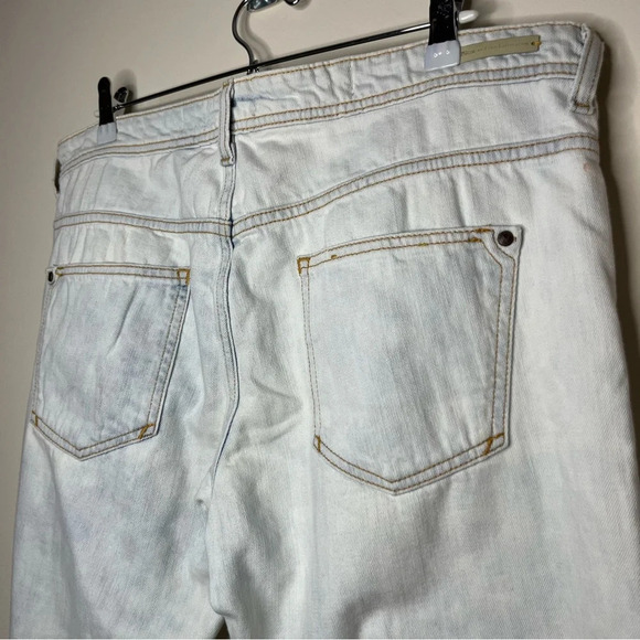 ANTHRO PILCRO And The Letterpress Hyphen Distressed Light Wash Boyfriend Jeans - Picture 10 of 14